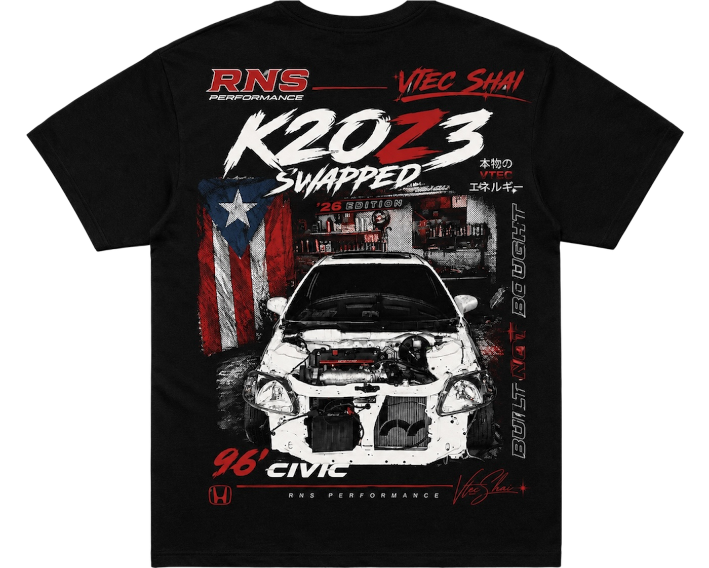 Puerto Rican Vtec Tee (blk)